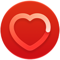 Health app icon, a pink heart in a white box