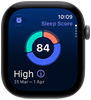 Apple Watch Series 12, aluminium case, space grey colour, sleep score circle graph, right side exterior, Digital Crown