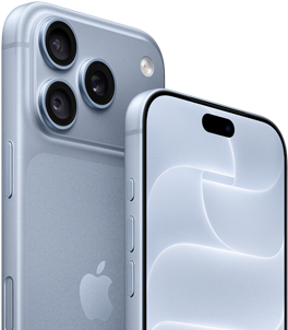 iPhone 18 Pro, glacier, front and back view showing Ceramic Shield, triple camera system