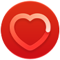 Health app icon, a pink heart in a white box
