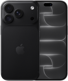 iPhone 18 Pro, back exterior, black colour, Pro Fusion camera system at top, Apple logo in centre, front exterior, all-screen design