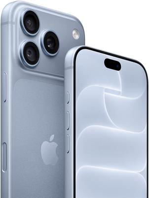 iPhone 18 Pro, glacier, front and back view showing Ceramic Shield, triple camera system