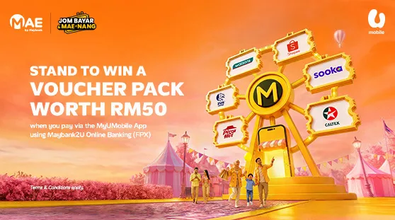 U Mobile x MAE - Jom Bayar & MAEnang Campaign Banner U Mobile